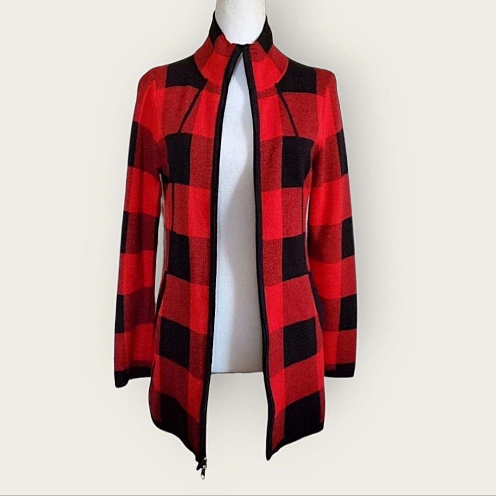 Adrienne Vittadini Buffalo Plaid Sweater - Picture 3 of 8